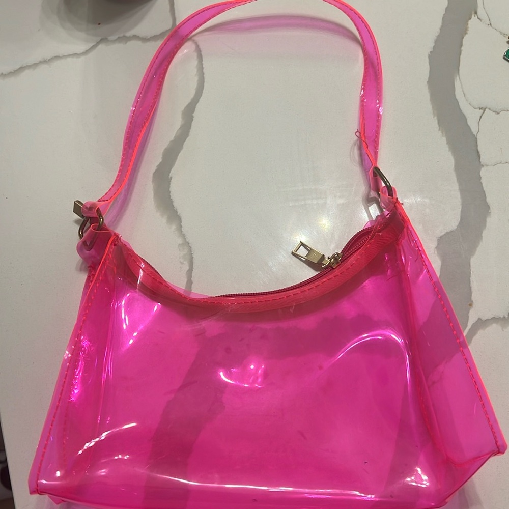 Clear pink purse from Revolve